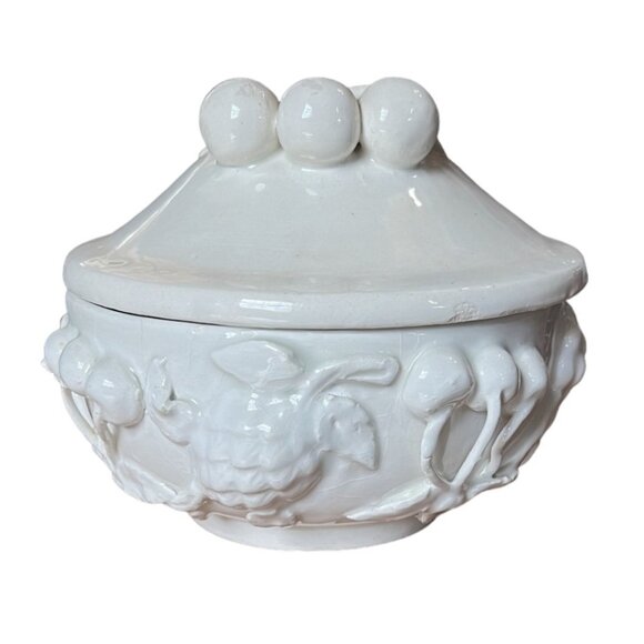 Vintage Ceramic Cherry Candy Dish with Lid, Made in Spain - Picture 8 of 8